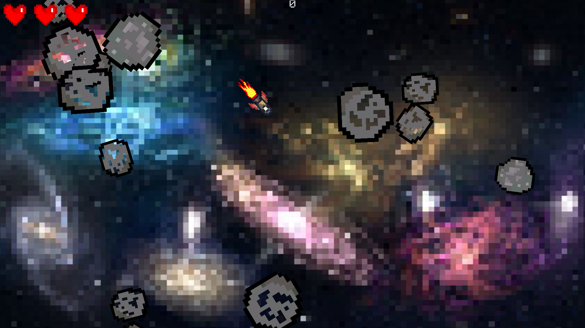 Picture of my Asteroids game